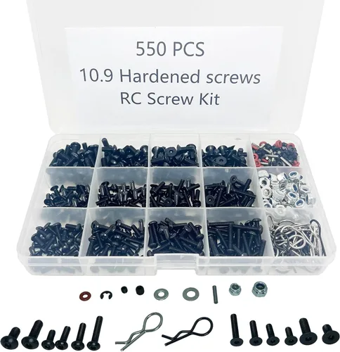 Miniatura 7 de Juego de tornillos universales RC de 1000 piezas, juego surtido de tornillos, sujetadores de hardware para Traxxas Axial Redcat HPI Arrma SCX10 Losi