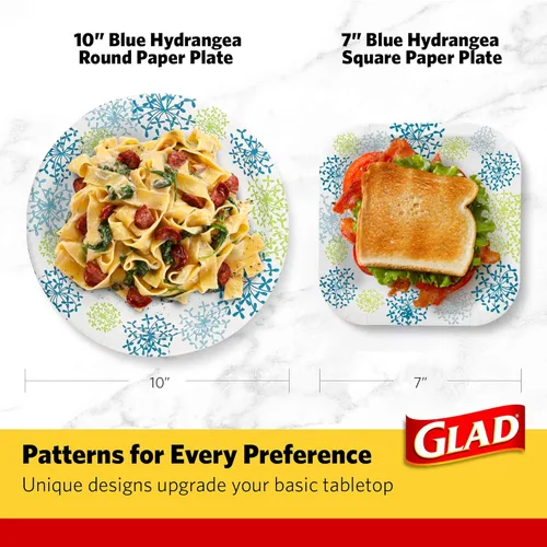 Miniatura 6 de Glad - Platos de papel desechables cuadrados para todas las ocasiones