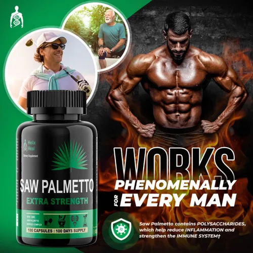 Miniatura 6 de Saw Palmetto para hombres – Suplementos para la salud de la próstata para hombres Salud urinaria – Bloqueador natural de DHT, 500 mg tratamientos