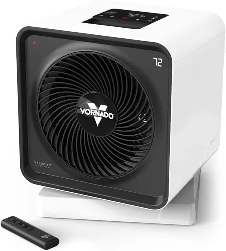 Vornado Velocity CUBE 5 OSC Calentador para toda la habitación con oscilación de 70º, control remoto, circulación de calor Vortex, controles