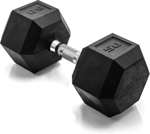 Miniatura 32 de CAP Barbell Peso de la mancuerna hexagonal recubierta, individual, 10-120 libras, múltiples opciones