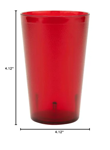 Miniatura 5 de G.E.T. 5032-1-R-EC - Vasos de plástico resistentes para restaurantes, 32 onzas, color rojo (juego de 4)
