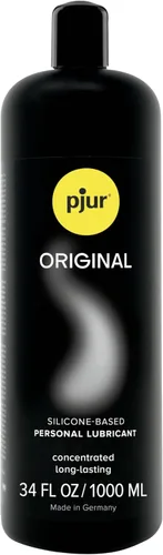 pjur Lubricante original a base de silicona, lubricante prémium para hombres, mujeres y parejas, inodoro, 1 litro/34 onzas líquidas