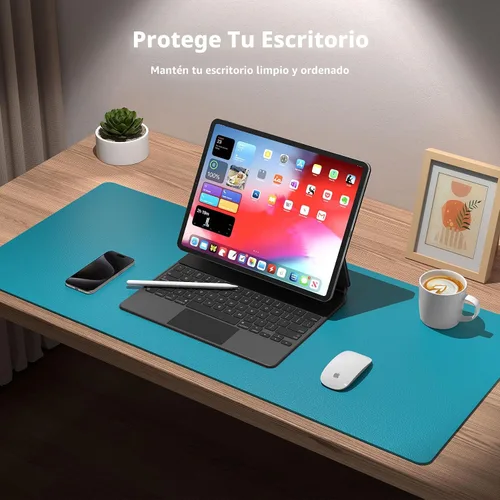 Miniatura 3 de Aothia - Protector de escritorio de cuero sintético, base para mouse, superficie antideslizante e impermeable para escribir y para laptop
