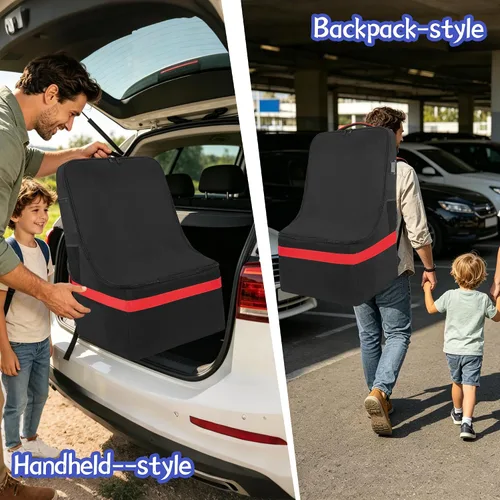 Miniatura 5 de IBVIVIC Bolsa de viaje acolchada para asiento de automóvil para avión, bolsa de asiento de automóvil resistente para puerta de viaje aéreo, bolsa