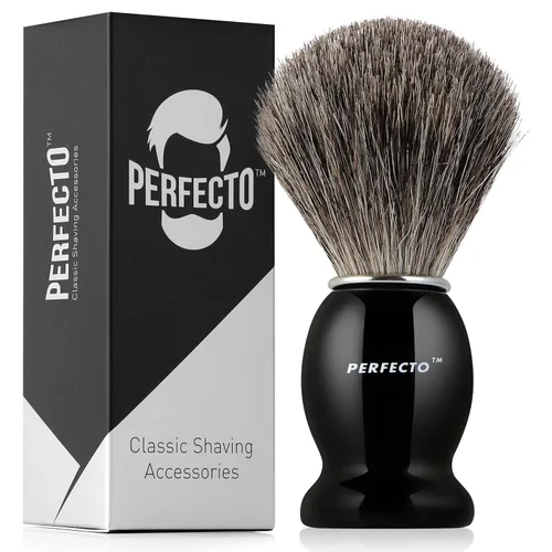Perfecto Brocha de afeitar de cerdas sintéticas para hombres, diseñada para el mejor afeitado de tu vida. Brocha de afeitar para afeitado húmedo