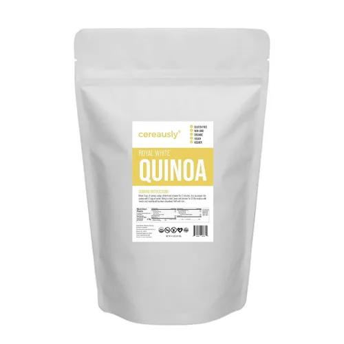 Miniatura 3 de CEREAUSLY Quinoa blanca orgánica – Quinoa real premium de Bolivia – Quinoa Kosher y sin OMG – Quinoa vegana y con cuota de gluten – 4 libras