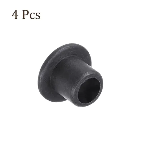 Miniatura 5 de Rodamiento de manga con brida de 4 piezas - [0.118 in x 0.177 in x 0.197 in] Buje sin aceite POM para uso en máquinas de equipos Negro