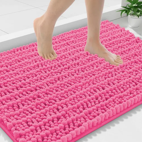 Miniatura 92 de Smiry Alfombras de Baño 24x16 pulgadas, Alfombras de Baño de Chenilla Extra Suaves y Absorbentes, Respaldo de Goma Antideslizante, Lavable a Máquina