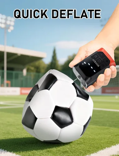 Miniatura 8 de Inflador y deflector eléctrico portátil con aguja plegable, bomba de aire de bola deportiva con batería recargable con manómetro para baloncesto