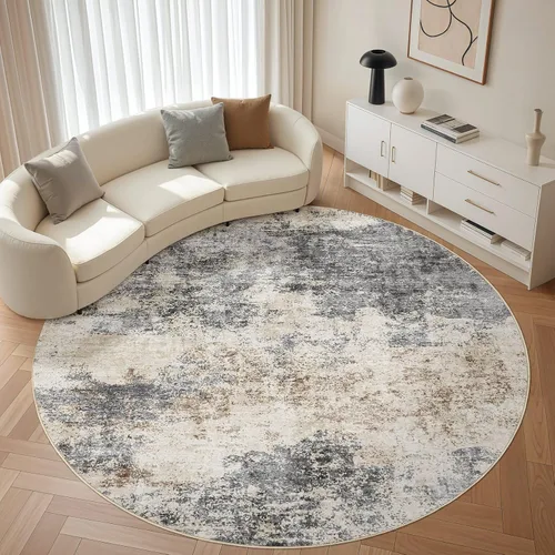 Miniatura 112 de Alfombra de pasillo lavable para cocina: 3 x 10 pies, antideslizante, abstracto, suave, moderno, resistente a las manchas, para interiores, piso