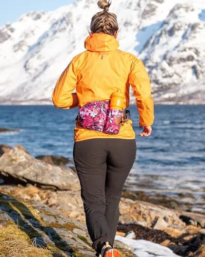 Miniatura 7 de Waterfly - Cangurera de senderismo con soporte para botella de agua para hombres y mujeres, para correr y pasear al perro, para iPhone 8 Plus, flor