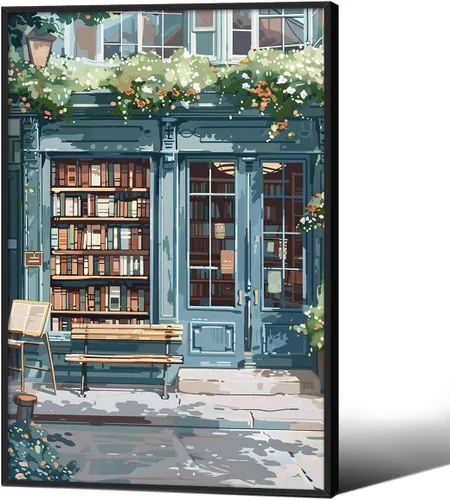 Miniatura 16 de Haitunone Arte de Pared de Lectura Femenina Victoriana Academia Oscura Libros Melancólicos Póster Pintura al Óleo Antigua Impresiones en Lienzo