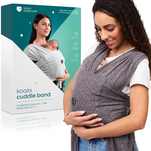 Miniatura 14 de Koala Babycare Portabebés Envolvente para Bebé, Fácil de Usar Como una Camiseta - Portabebés Original para Recién Nacido hasta Niño Pequeño - Gris
