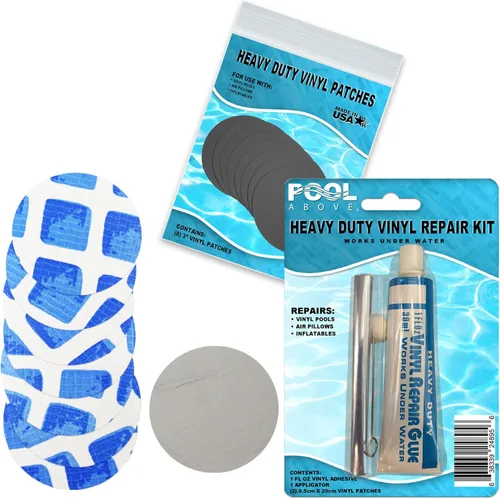 Miniatura 4 de Kit de reparación de piscina subacuática para juego de marcos y piscina fácil de instalar Pegamento de vinilo y material de parche reforzado