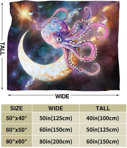 Miniatura 55 de Manta de Polilla Suave y Esponjosa de Vellón Gótico Mariposa Luna Mantas Decorativas Acogedoras y Cálidas de Franela de Felpa Regalos para Niños