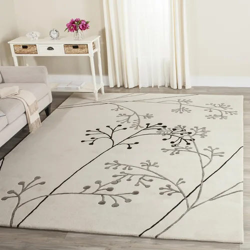 Miniatura 19 de SAFAVIEH Soho Collection SOH305G - Alfombra de lana de primera calidad hecha a mano, 6 x 9 pies, color gris