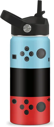 Miniatura 32 de Axolotl - Botella de agua de 12 onzas con tapa con pajilla, botella de agua de acero inoxidable con diseño de ajolotes para niñas, taza aislada