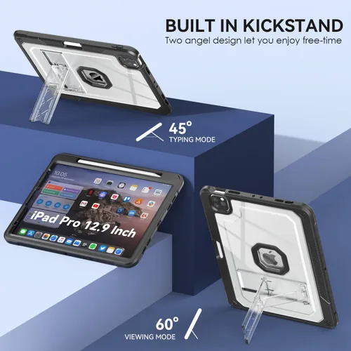 Miniatura 5 de ZoneFoker Funda para iPad Pro 12.9 Pulgadas 6ª/5ª/4ª/3ª Generación 2022/2021/2020/2018, Funda Protectora Esbelta y Resistente para iPad Pro 12.9