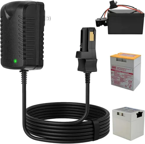 Cargador de batería de 12 V para ruedas eléctricas Gris Naranja Batería superior de 12 voltios Ruedas accionadas Cargador Reemplazo Fisher Price