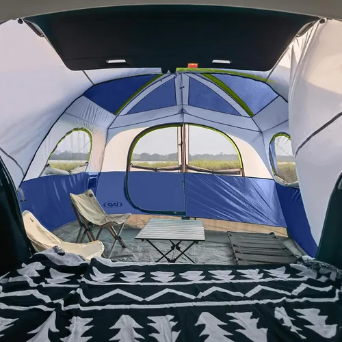 Miniatura 5 de UNP Tienda de campaña SUV para acampar, tienda de campaña SUV para 6 personas con portón trasero - fácil instalación con sobretecho, 10'x9'x78in(H)