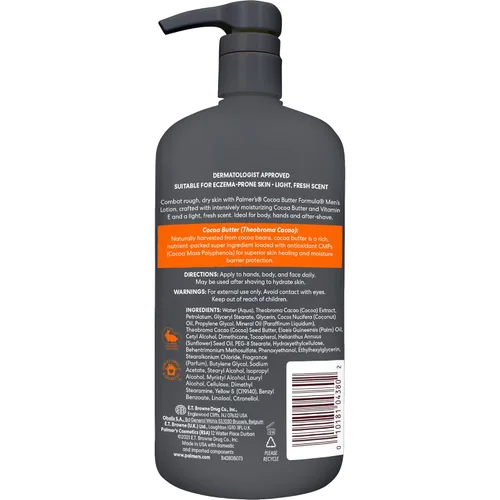 Miniatura 2 de Palmer's Crema hidratante facial y loción corporal para piel seca, 33.8 onzas, loción de absorción rápida 3 en 1 para hombres, hidratación de 48