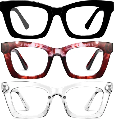 CCVOO Lentes de lectura elegantes para mujer, anteojos elegantes, lectores de luz azul, tramposos