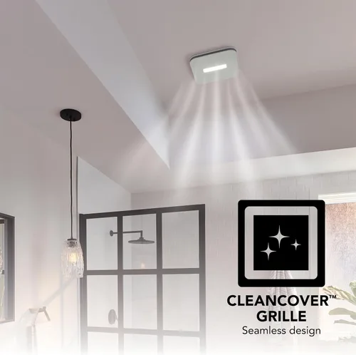 Miniatura 5 de Broan-NuTone AE110LK Ventilador Extractor de Baño con Luz, Fácil Instalación, Certificado ENERGY STAR, Potente 110 CFM, Silencioso 1.0 Sones, Blanco