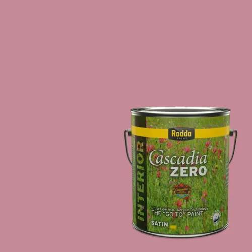 Miniatura 203 de Rodda Paint CASCADIA ZERO - Pintura satinada e imprimación para interiores en uno, 1 galón, Lady Flower Flor de señora