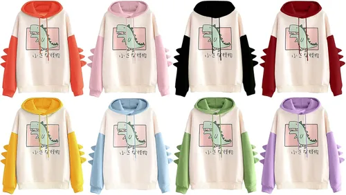 Miniatura 5 de Dinosaur Hoodie Kawaii Pullover Cute Hooded Sweatshirt For womens