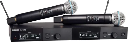 Miniatura 4 de Shure Sistema de micrófono inalámbrico digital SLXD24/B58, incluye transmisor de mano SLXD2 con cápsula de micrófono vocal BETA 58A y receptor