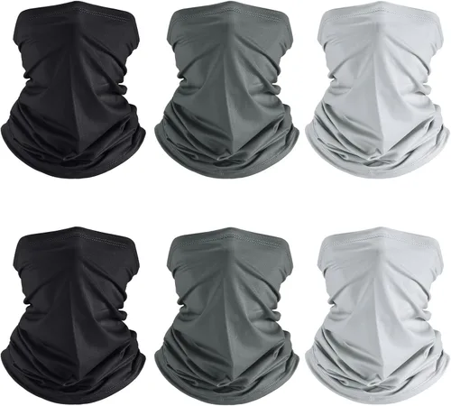 Miniatura 33 de Geyoga 6 piezas de protección UV para el verano, polaina de cuello refrescante, ropa para la cara, polaina para cuello, bufanda, protector solar