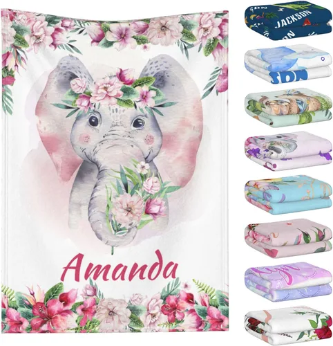 Miniatura 23 de Manta personalizada con nombre para niños y adultos, mantas personalizadas para niñas y niños, manta de franela personalizada con nombre