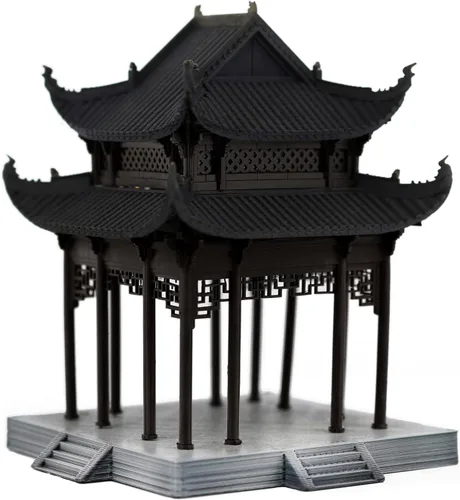 KARESANSUI Pabellón chino tradicional - decoración de terrario, decoración de acuario chino, accesorios de jardín de hadas, decoración de paludario,