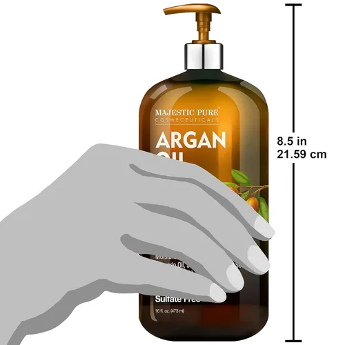 Miniatura 7 de MAJESTIC PURE Juego de champú y acondicionador de aceite de argán Nutre y promueve cabello suave y sedoso Sin sulfato Para todo