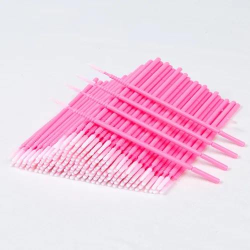 Miniatura 6 de i-Laesh 200 piezas de cepillos micro de punta media - Microhisopos para extensiones de pestañas - Cepillos aplicadores micro - Hisopos de algodón