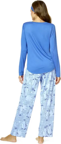 Miniatura 2 de HUE Conjunto de pijama de 3 piezas de jersey suave atemporal para mujer