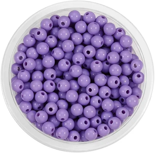 Miniatura 11 de 200 cuentas redondas acrílicas de 0.394 a 0.787 pulgadas (6 a 0.787 in) de color caramelo, cuentas espaciadoras sueltas para manualidades para hacer