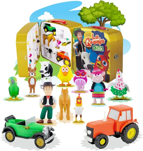 Miniatura 9 de LUPPA La Granja de Zenon - Set de 6 Figuras de Acción y Aventura para Niños, Set de Juguetes de la Granja Zenon, Zenon, Percheron, Beto, Lola