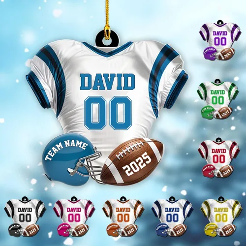 Miniatura 27 de Adorno de fútbol personalizado, para jugadores de fútbol, entrenadores, fanáticos, niños y adultos, decoración deportiva única de vacaciones