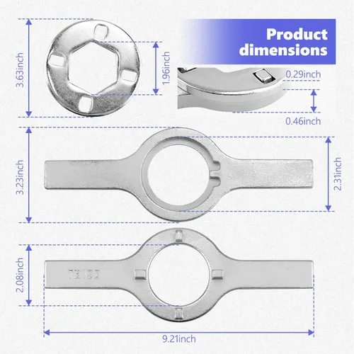 Miniatura 4 de HASMX TB123A Llave inglesa para lavadora Maytag Whirlpool GE reemplaza números de pieza: AP6832671, TJ90TB123A, 12393, 123931, OVR23A, TB123