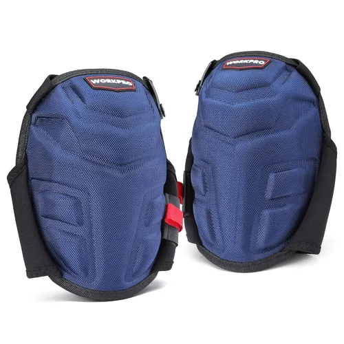 Miniatura 10 de WORKPRO Rodilleras para el trabajo, rodilleras de construcción con cojín ergonómico de gel y acolchado de espuma para jardinería, carpintería