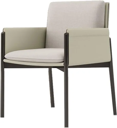 Miniatura 9 de sillas de comedor sillas de cocina modernas, silla de comedor con patas de metal para sala de estar, cocina moderna (marrón)