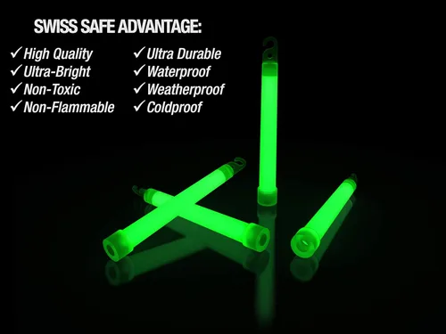 Miniatura 3 de Swiss Safe Premium - Barras luminosas de 6 pulgadas extra brillantes, más de 12 horas de duración, listas para emergencias
