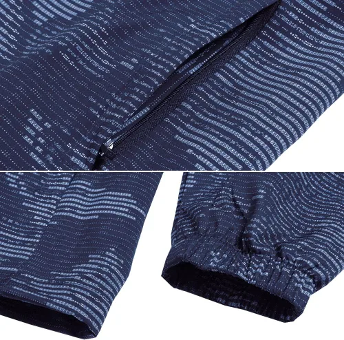 Miniatura 5 de LONGBIDA Sudadera ligera con capucha rompevientos para hombre
