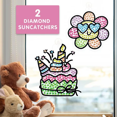 Miniatura 6 de BEARUN Gem Art, kit de pintura de diamantes para niños, gran joya 5D, artes y manualidades para niñas de 6 a 12 años, crea tus propias calcomanías