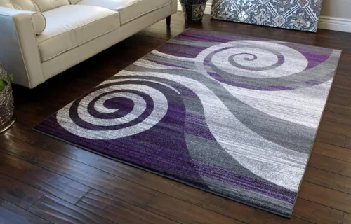 Miniatura 10 de Masada Rugs, Stephanie Collection 1103 - Alfombra de área moderna y contemporánea, color rojo, gris y blanco (2 pies 4 pulgadas x 11 pies), largo