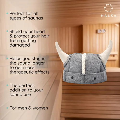 Miniatura 4 de Sombrero de sauna Halsa, gorro de sauna natural de lana hecho a mano para hombres y mujeres, ecológico, transpirable, talla única para spa, sala