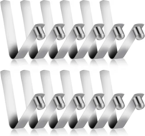Sliverdew Paquete de 12 clips para poste de tienda, acero inoxidable de 0.315 in, broche de resorte, paleta de kayak, tienda de campaña, parasol