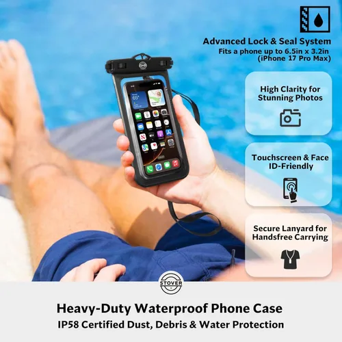 Miniatura 6 de STOVER 5/10/25/30/40/55L Waterproof Dry Bag- Roll-Top Backpack w/Phone Case- Kayaking, Hiking, Camping, Boating- Men/Women 10L morado